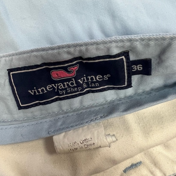 Vineyard Vines Solid Blue Chino Club Shorts 36 - Picture 6 of 6